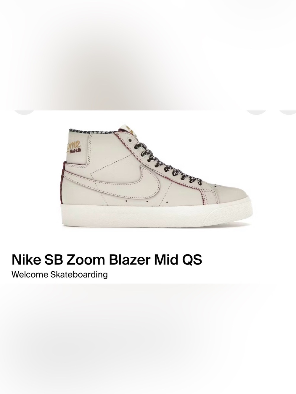 Nike Zoom Blazer Mid QS Casa Welcome Madrid Size 10.5